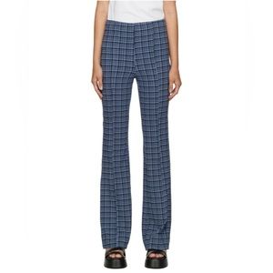GANNI Black & Blue Checkered Trousers.